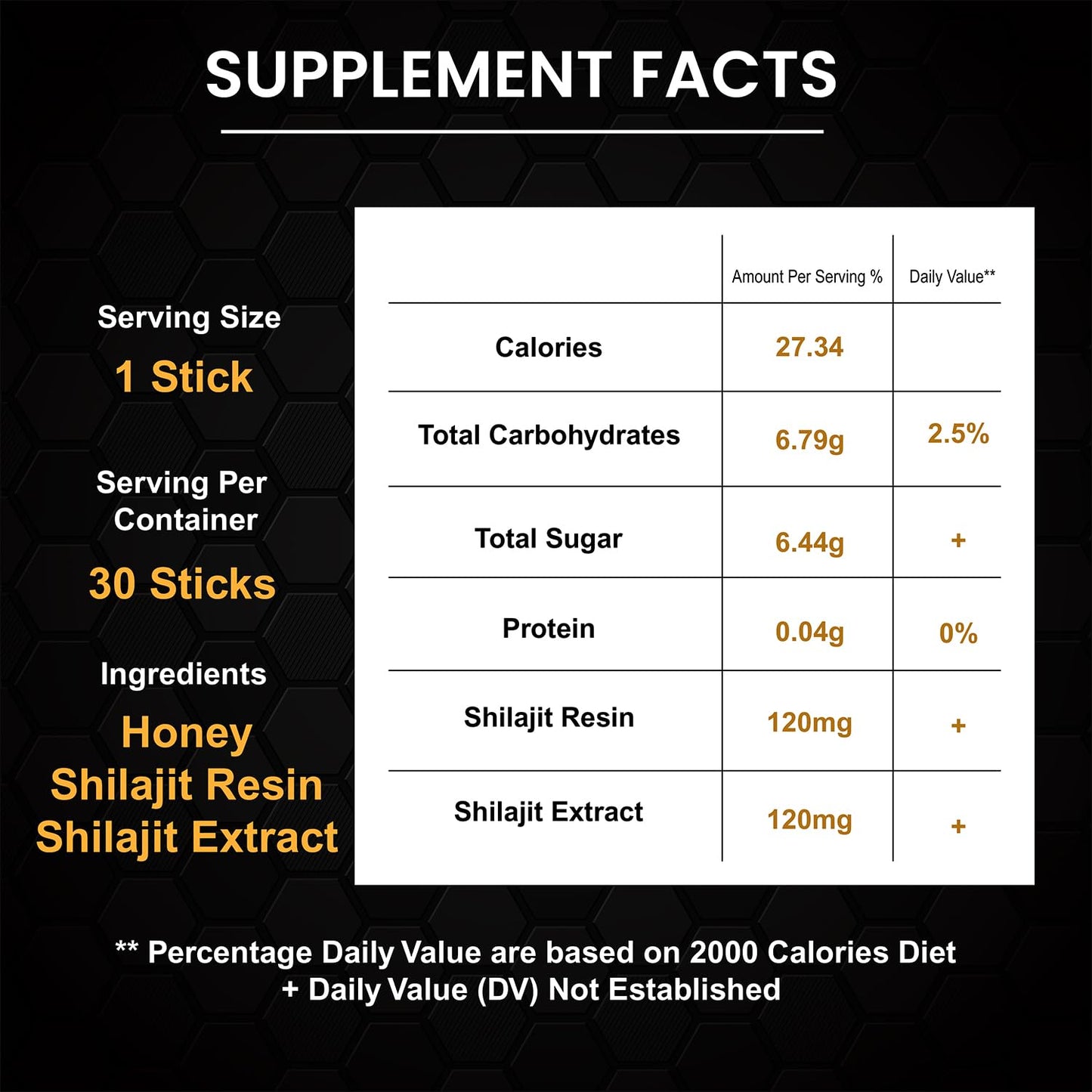 Rankaz Natural Shilajit Honey Sticks Organic - 30 Sticks, Shilajit Honey Fulvic Acid and Trace Minerals