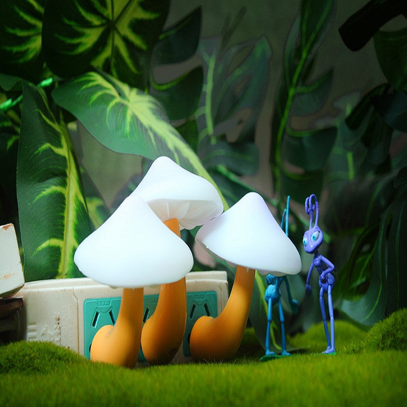 LED Night Light Mushroom Wall Socket